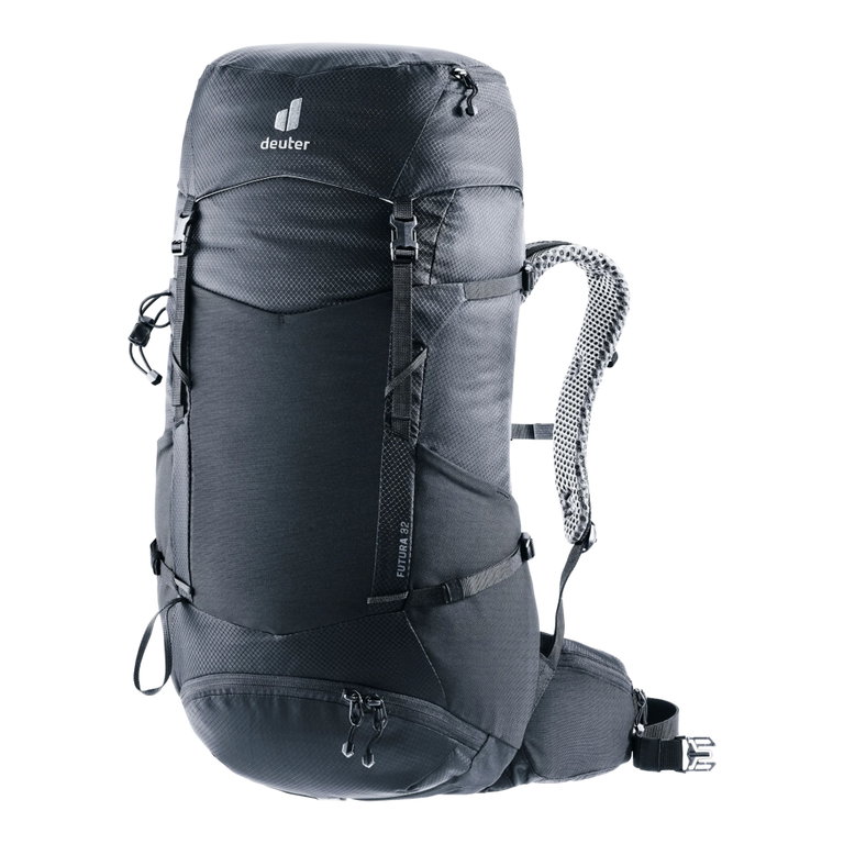 Deuter Wanderrucksack Futura 32 (für Mehrtageswanderungen, komfortables Tragesystem) schwarz - 32 Liter